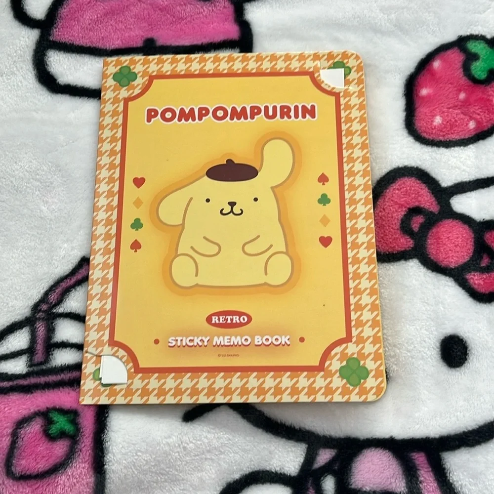 Pompompurin Memo Book-Style Set of Sticky Notes and Stationary Pages